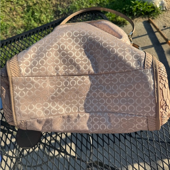 Coach Madison Phoebe Op Art Pearlescent Fabric and Leather Shoulder Bag - Picture 5 of 13